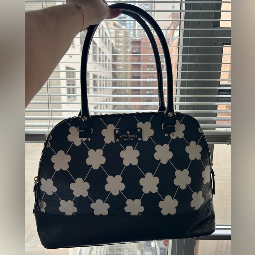 kate spade Black & White Floral Handbag - Picture 4 of 14